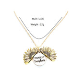 Sunflower Letter Necklace