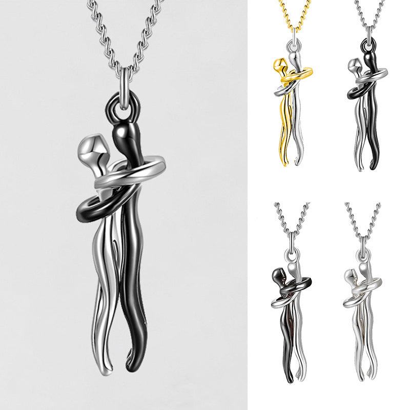 Romantic Hug Couple Necklace