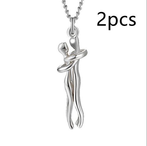 Romantic Hug Couple Necklace