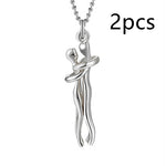 Romantic Hug Couple Necklace