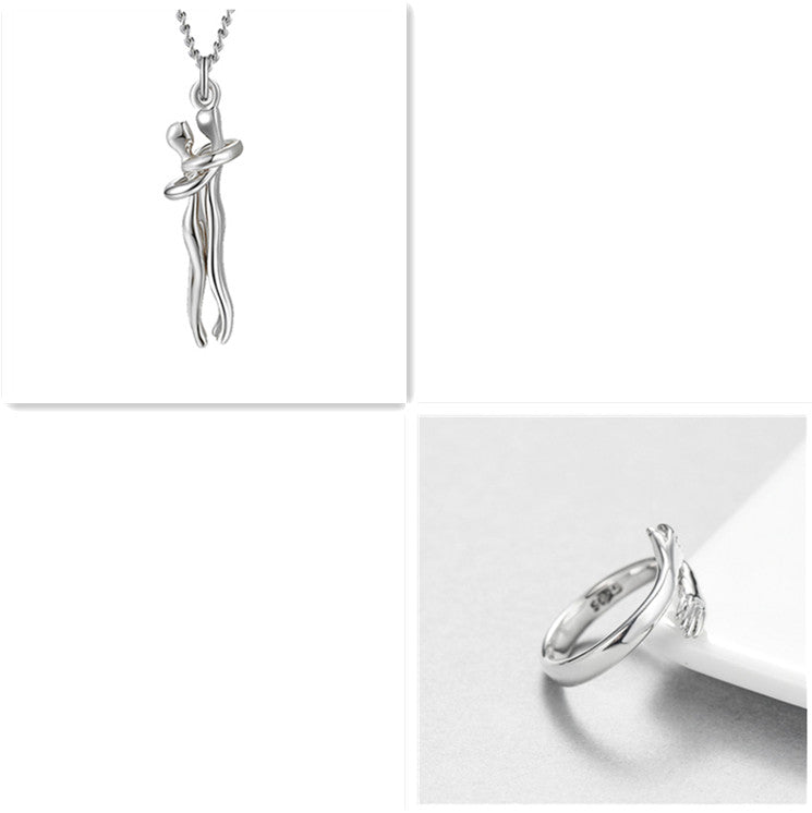 Romantic Hug Couple Necklace