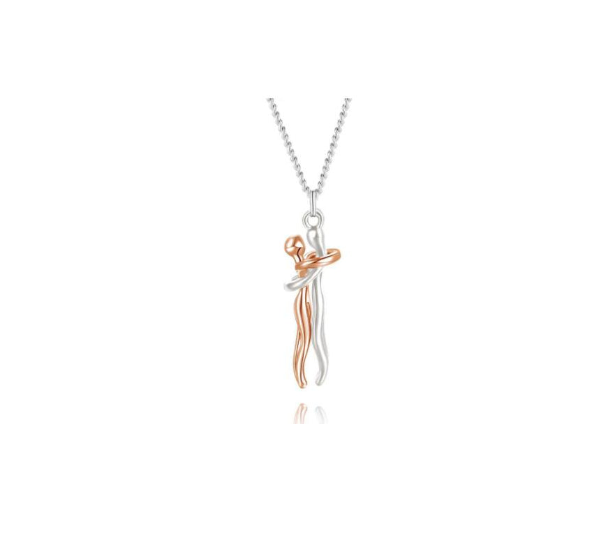 Romantic Hug Couple Necklace