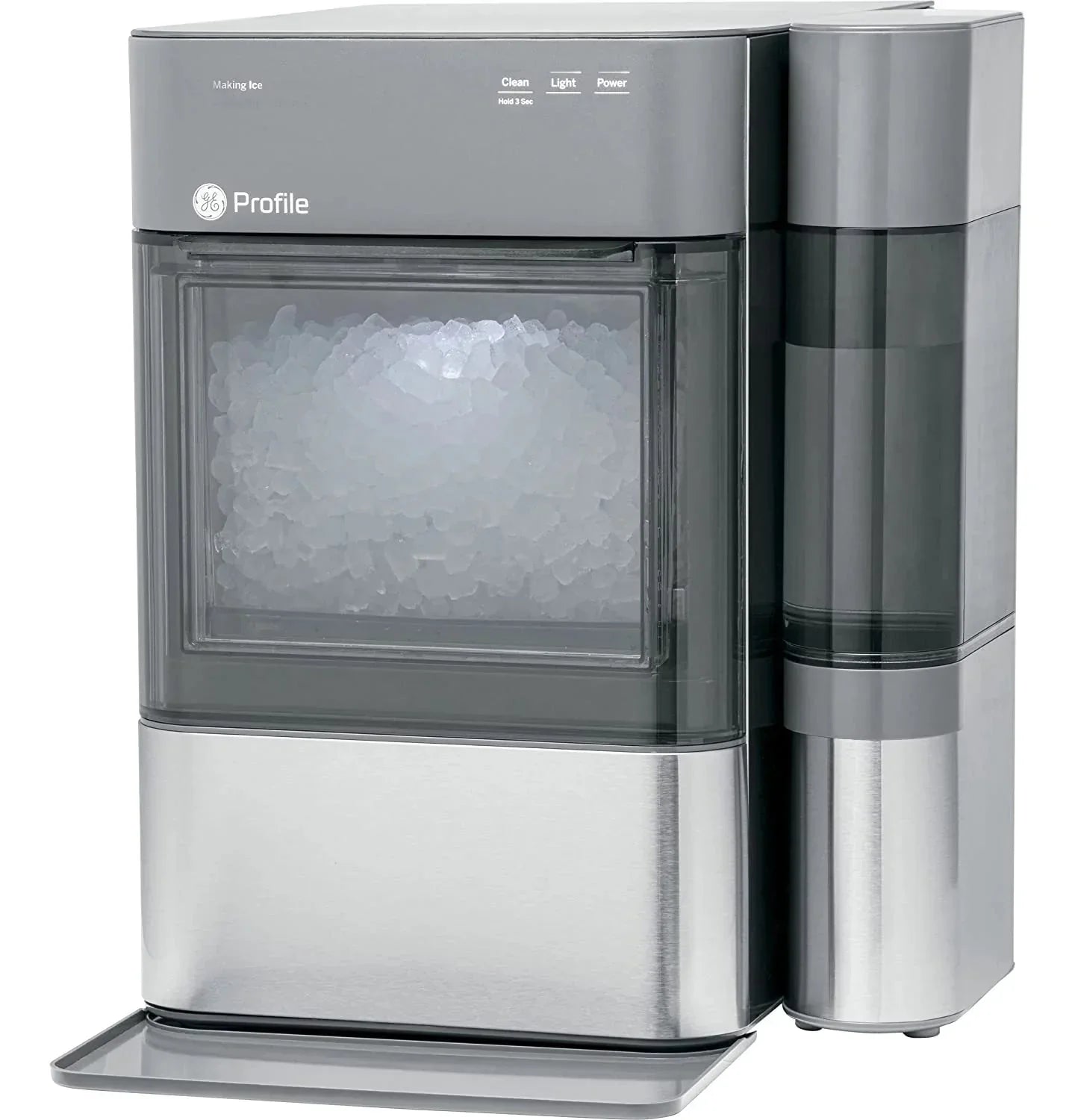 Countertop Nugget Ice Maker | Ice Machine with WiFi Connectivity | Smart Home Kitchen Essentials | Black Stainless