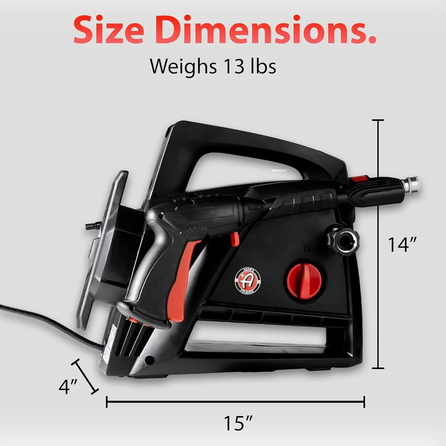 Electric Pressure Washer 2.0, Powerful 1.4 GPM 2000 PSI Car Pressure Washer Sprayer, Snub Nose & Tip Attachment, Use,Car Soap, Patio Boat RV Motorcycle Car Garage Deck Adam's Polishes