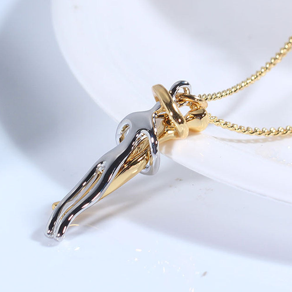 Romantic Hug Couple Necklace