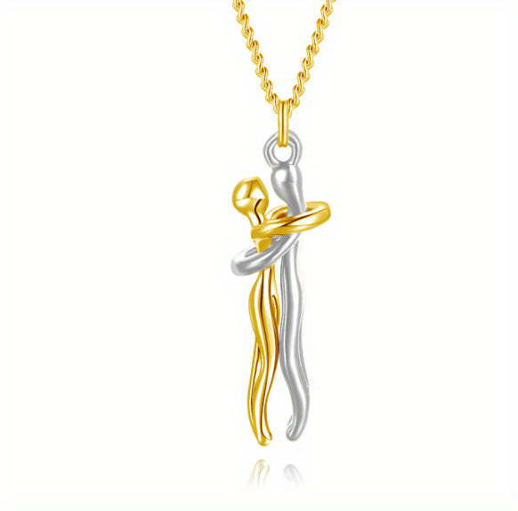 Romantic Hug Couple Necklace