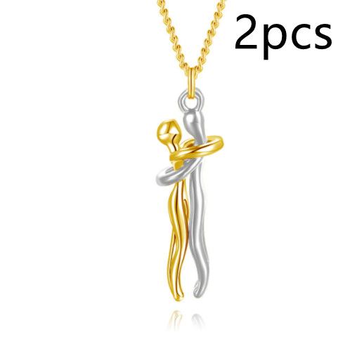 Romantic Hug Couple Necklace