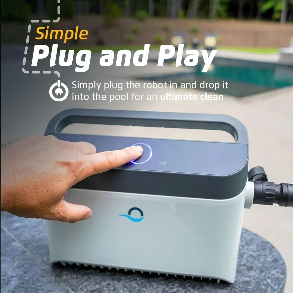 Dolphin Nautilus CC Plus Wi-Fi Automatic Robotic Pool Vacuum Cleaner, Always Cleaning, Never Charging, with Wall Climbing Scrubber Brush, Ideal for In-Ground Pools up to 50 FT in Length