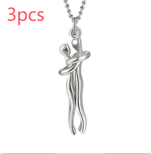 Romantic Hug Couple Necklace