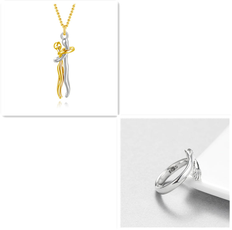Romantic Hug Couple Necklace