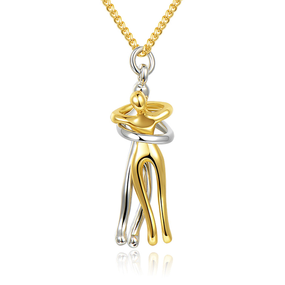 Romantic Hug Couple Necklace