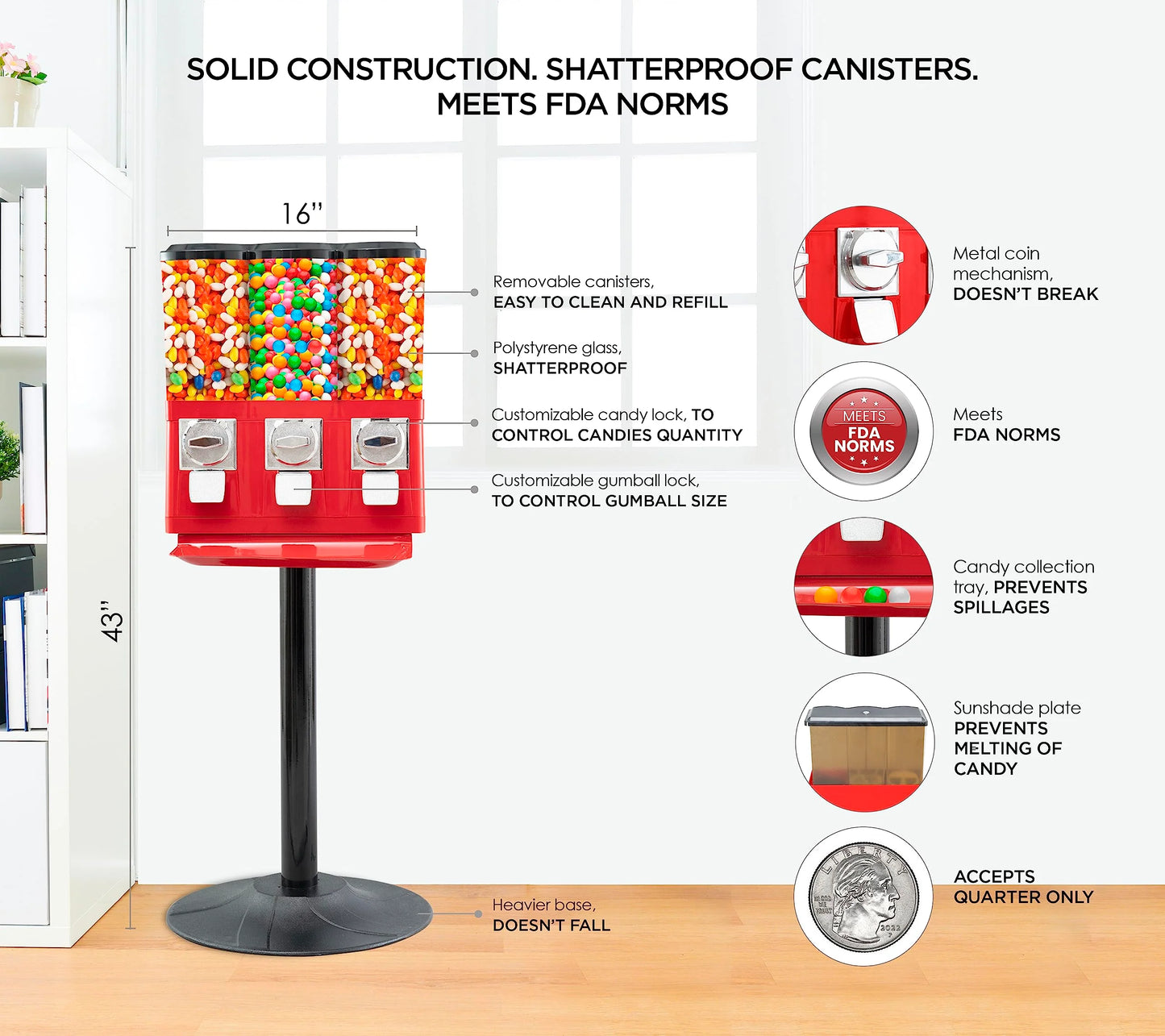 Machines Dispenser Commercial Removable Canisters