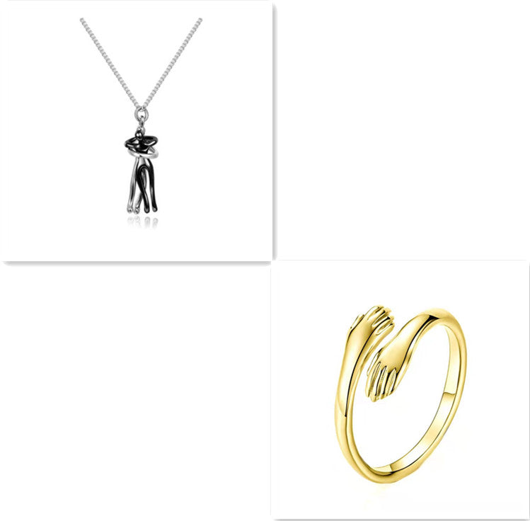 Romantic Hug Couple Necklace