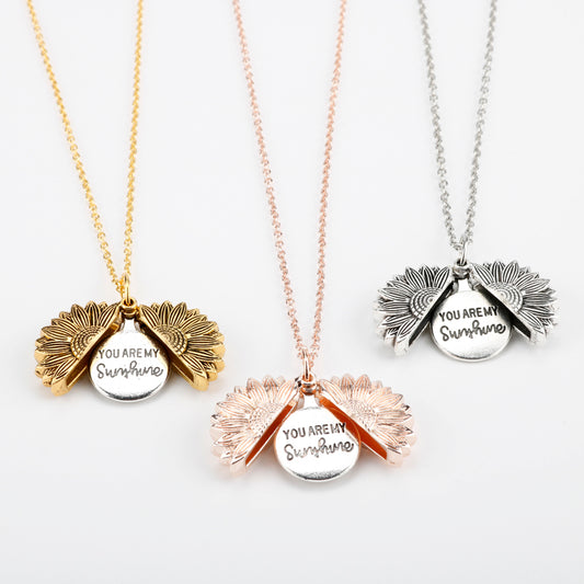 Sunflower Letter Necklace