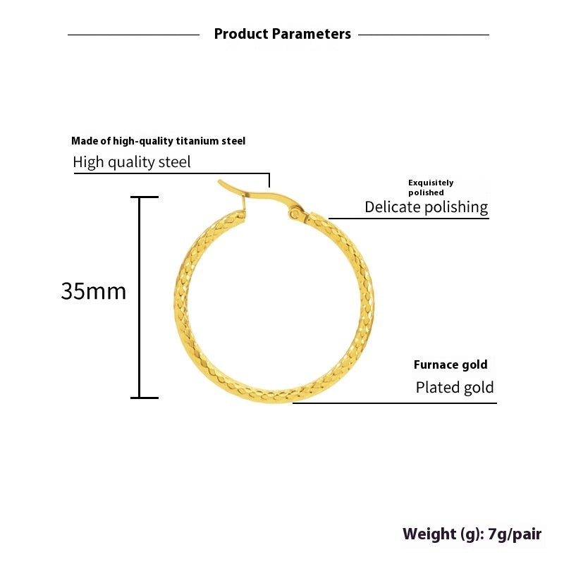 Gold Hoop Earrings – Minimalist 18K Plated