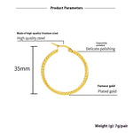 Gold Hoop Earrings – Minimalist 18K Plated
