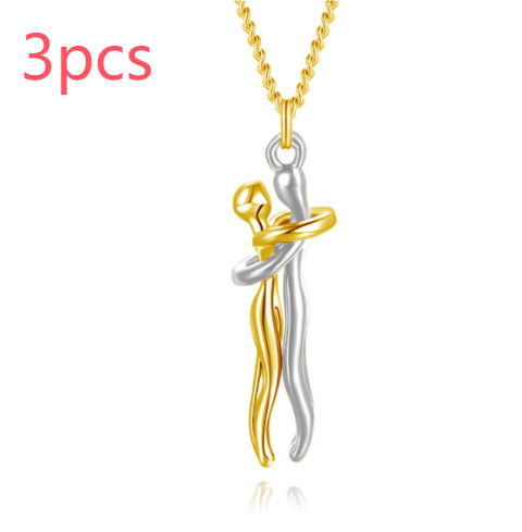 Romantic Hug Couple Necklace