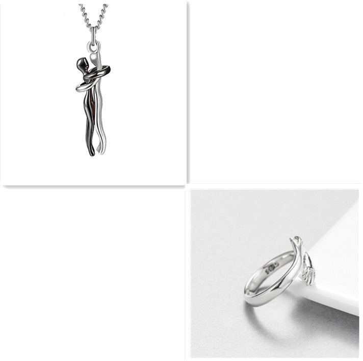 Romantic Hug Couple Necklace