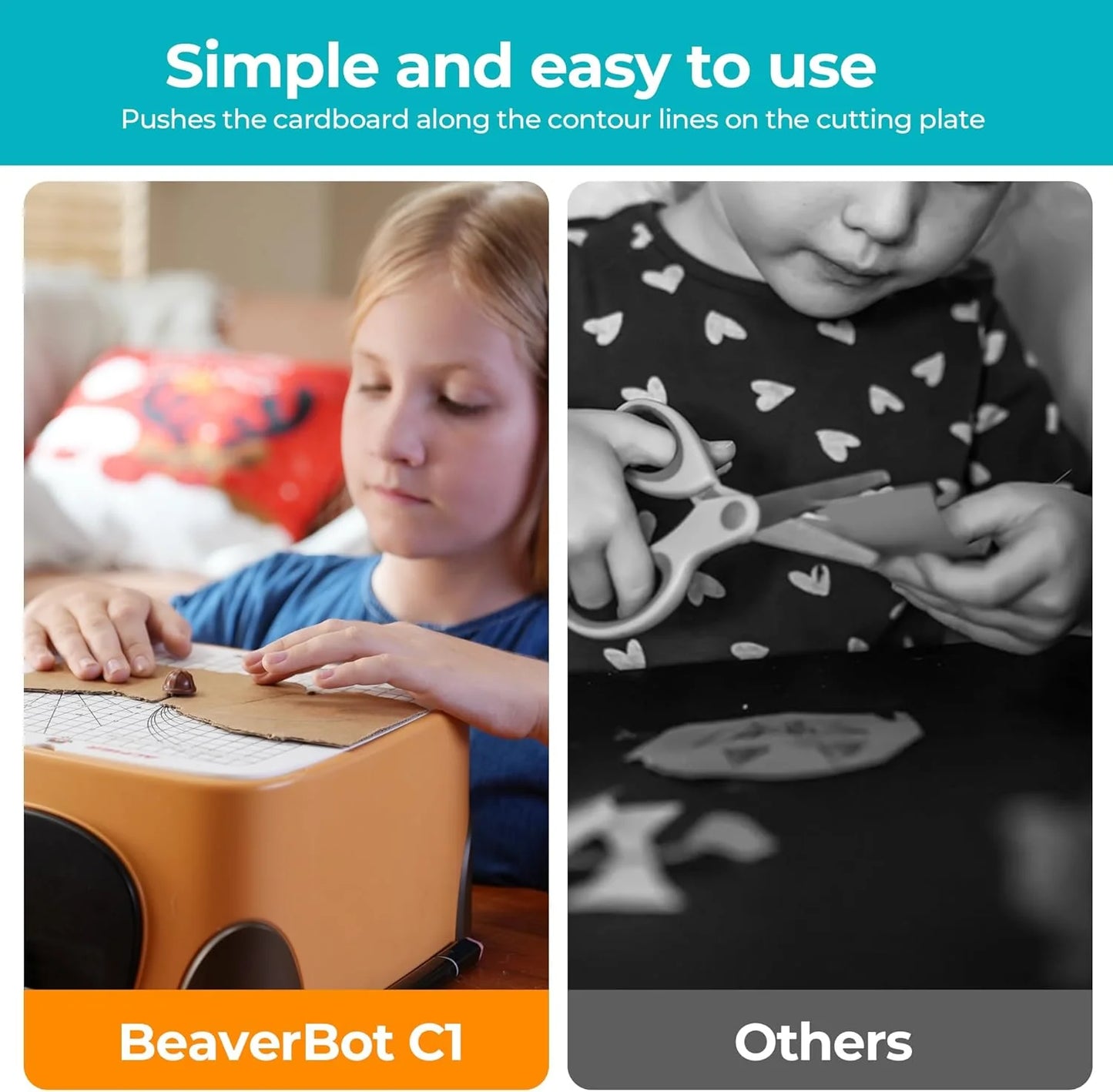 BEAVERBOT Kids Cardboard Cutter STEM Craft Kit, Ages 3+