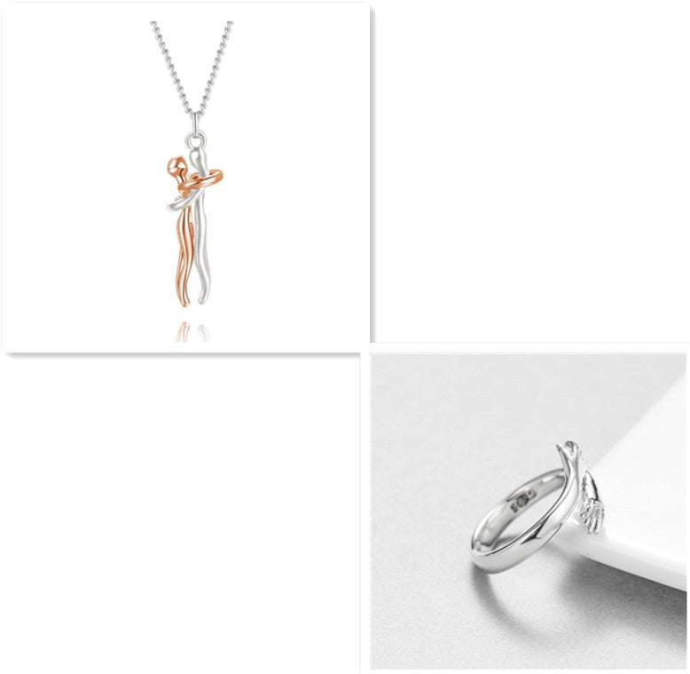 Romantic Hug Couple Necklace