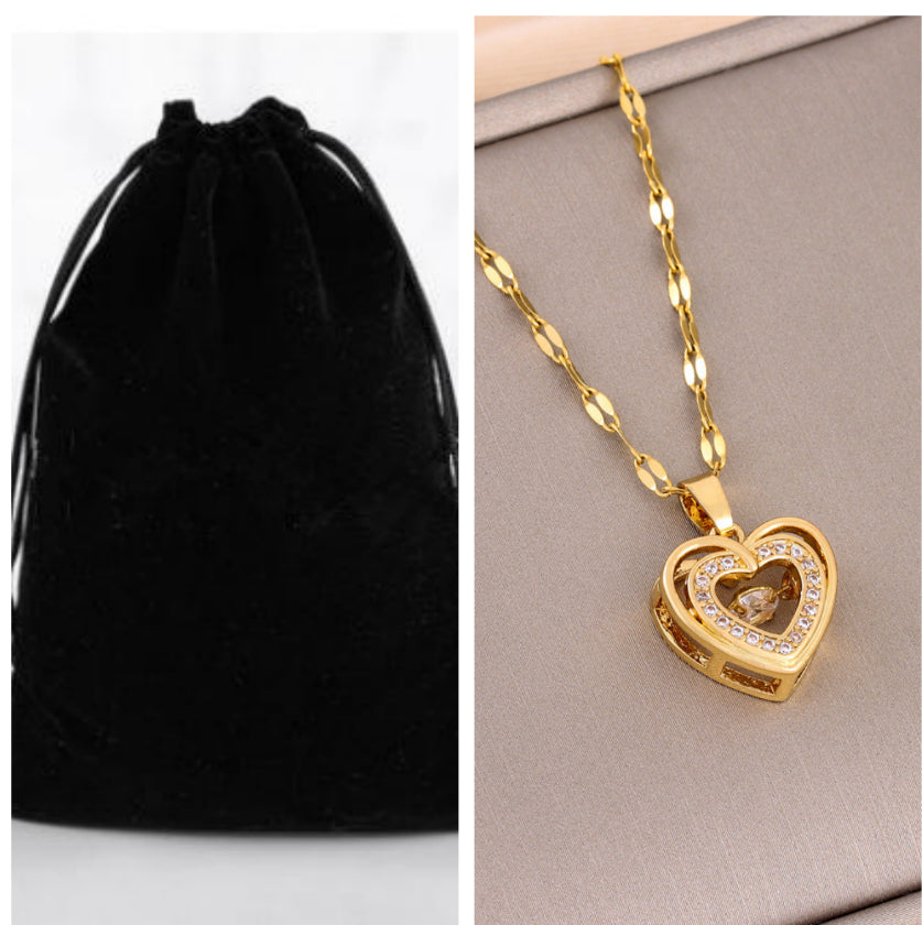 Double Layer Love Pendant Necklace