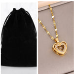 Double Layer Love Pendant Necklace