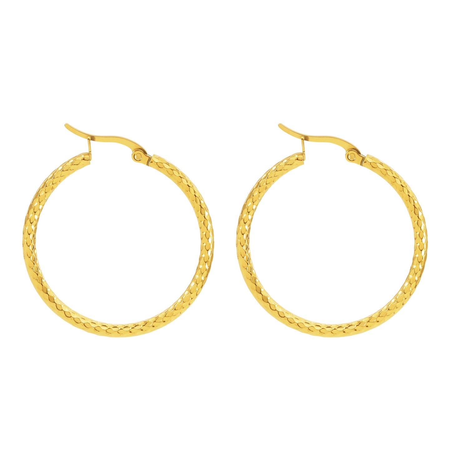 Gold Hoop Earrings – Minimalist 18K Plated